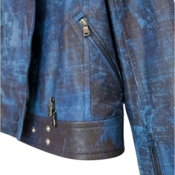 NWT Robert Graham Leather Moto Jacket Medium - Picture 11 of 16